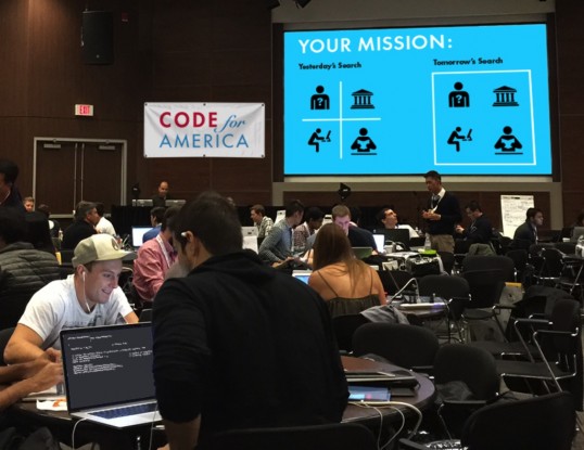 Imagine if Code for America hosted a hackathon to create a new online interface for the library.