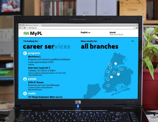 An imagined new website for MyPL linking resources across the city