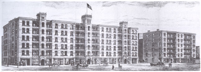 Home and Tower Buildings, Brooklyn, A.T. White, designed by William Field and Son, 1877-79. (Brooklyn Historical Society)