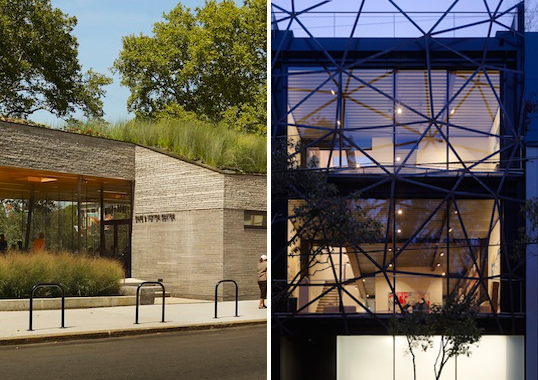 (left) DIGSAU: Sister Cities Park & Pavilion, Philadelphia (right) Ogrydziak Prillinger: Gallery House, San Francisco