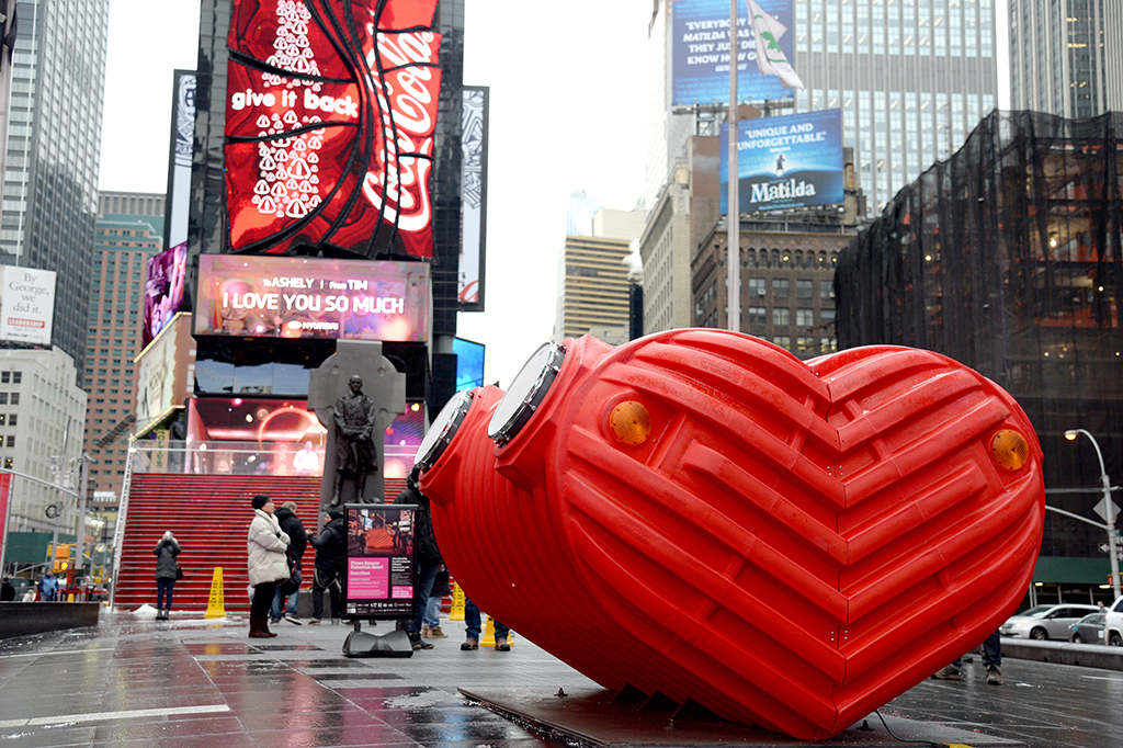 Stereotank, HeartBeat, Times Square, NY | Photo by Clint Spaulding for @TSqArts