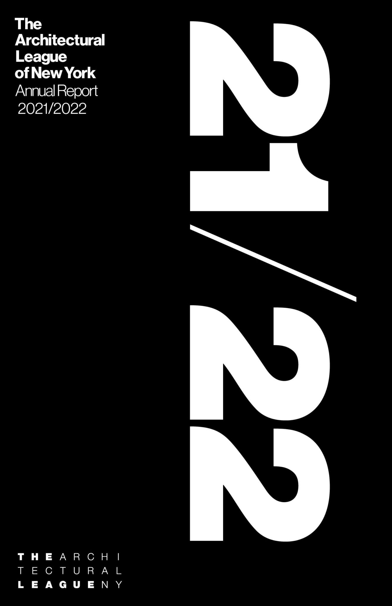 FY22 Annual Report cover The Architectural League of New York